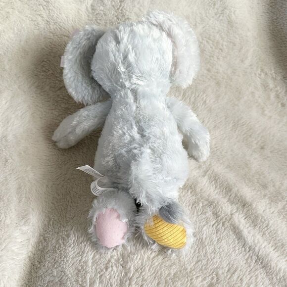 Make Believe Ideas Gray Elephant Lovey Rattle Crinkle 12” Plush Stuffed Sensory - Picture 2 of 5